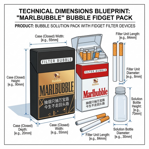 [New]Cigarette box bubble toy-Funny stress-relieving toys,recyclable, Party gifts,Please use it according to the product details and the instructions shown in the video